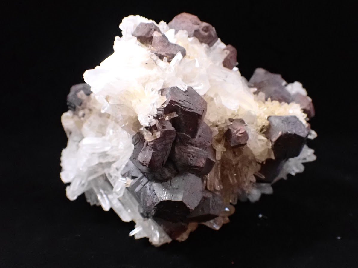 Large Black Pyrite & Quartz Cluster – Fengjiashan Mine (1043g) - Legacy Crystals and Minerals