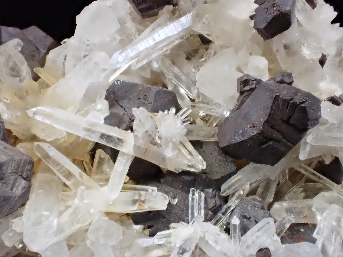 Large Black Pyrite & Quartz Cluster – Fengjiashan Mine (1043g) - Legacy Crystals and Minerals
