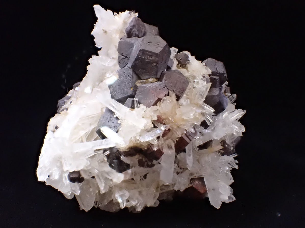 Large Black Pyrite & Quartz Cluster – Fengjiashan Mine (1043g) - Legacy Crystals and Minerals