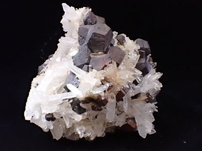 Large Black Pyrite & Quartz Cluster – Fengjiashan Mine (1043g) - Legacy Crystals and Minerals