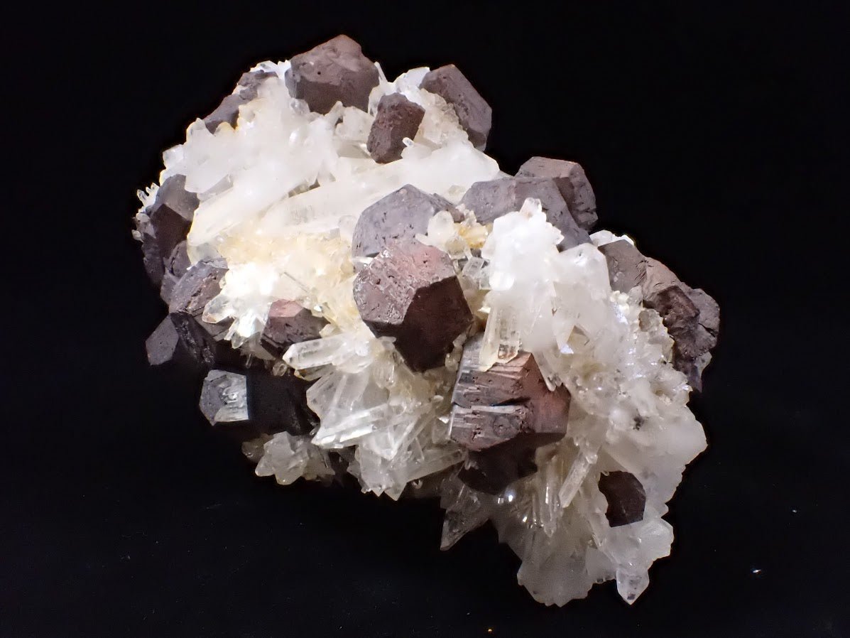 Large Black Pyrite & Quartz Cluster – Fengjiashan Mine (1043g) - Legacy Crystals and Minerals