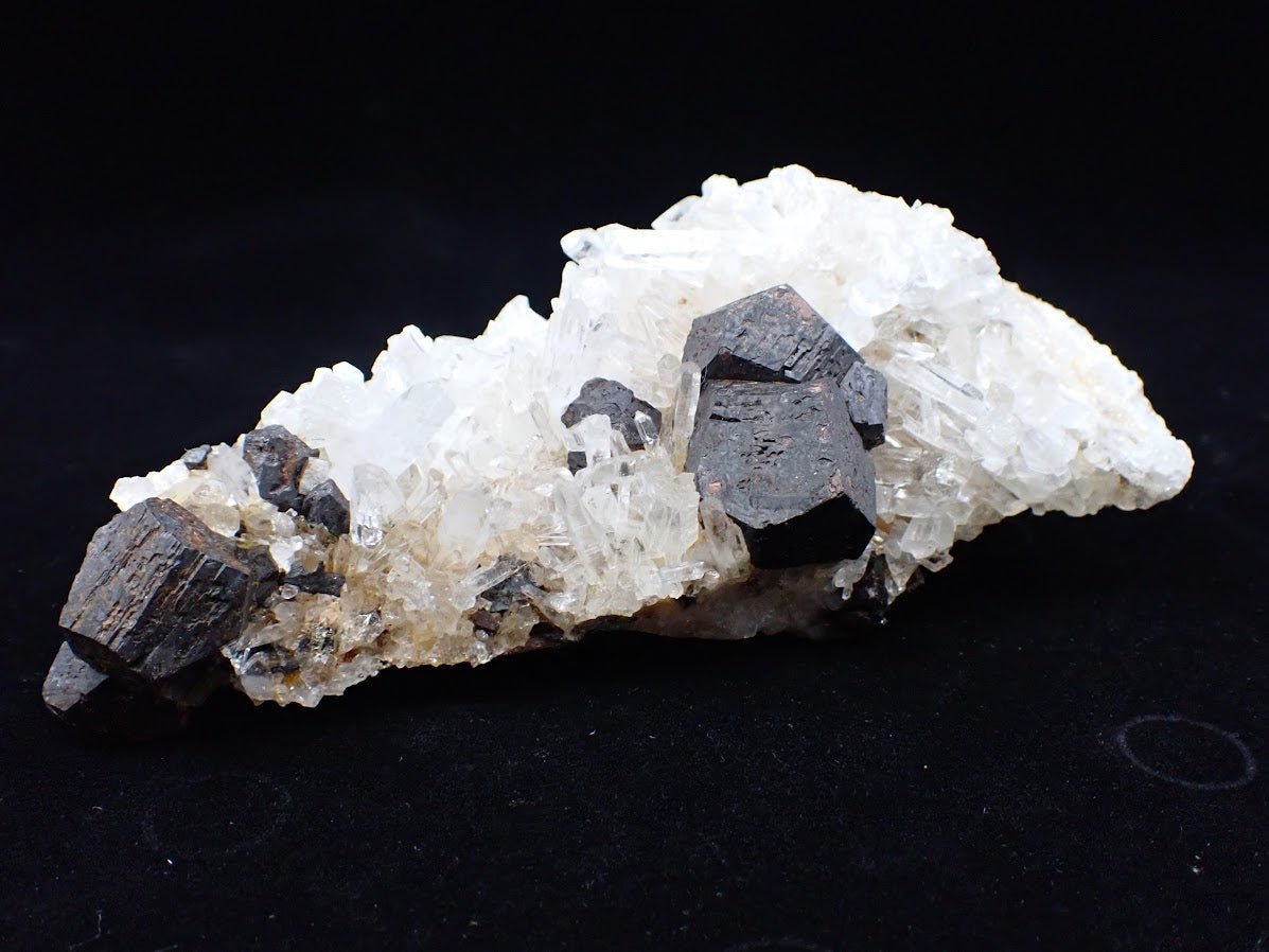Large Black Pyrite with Quartz – Fengjiashan Mine (6") - Legacy Crystals and Minerals
