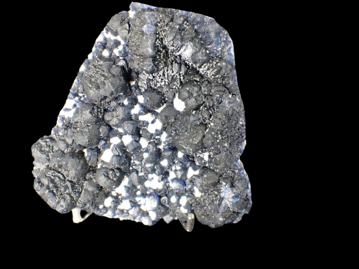 Large Blueberry Fluorite with Sparkling White Matrix Huanggang Mine, Inner Mongolia 4.5 x 4.5 inches 601 grams - Legacy Crystals and Minerals