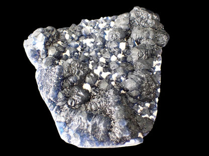 Large Blueberry Fluorite with Sparkling White Matrix Huanggang Mine, Inner Mongolia 4.5 x 4.5 inches 601 grams - Legacy Crystals and Minerals