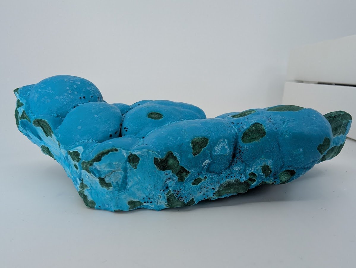 Large Congo Chrysocolla with Malachite – Botryoidal Veined Specimen (620g, 6.5") - Legacy Crystals and Minerals