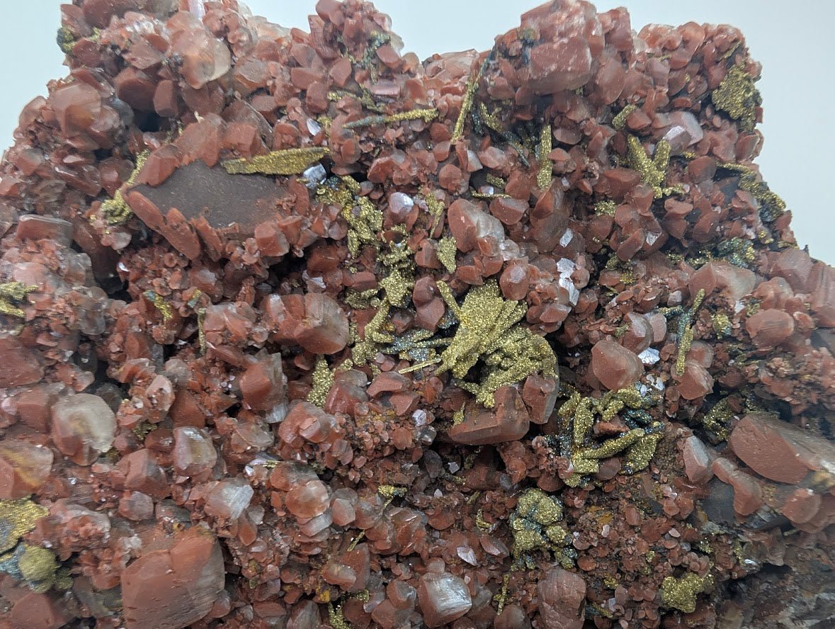 Large Museum - Quality Red Calcite with Pyrite 10 x 8 in 4.67kg - Daye Mine, Hubei Province, China - Legacy Crystals and Minerals