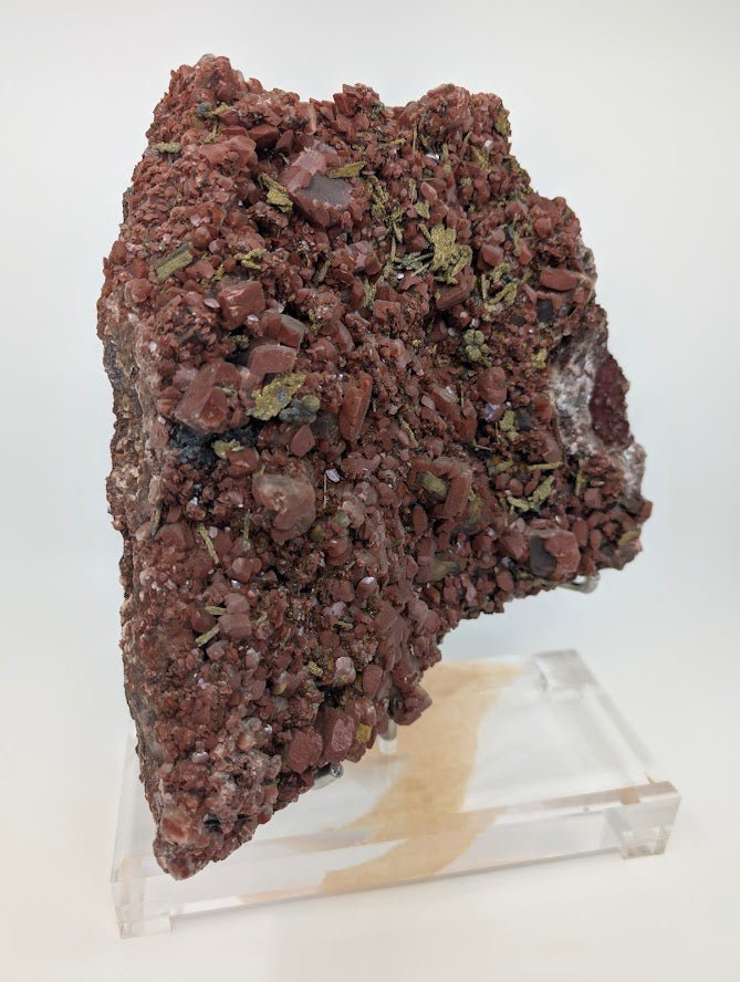 Large Museum - Quality Red Calcite with Pyrite 10 x 8 in 4.67kg - Daye Mine, Hubei Province, China - Legacy Crystals and Minerals