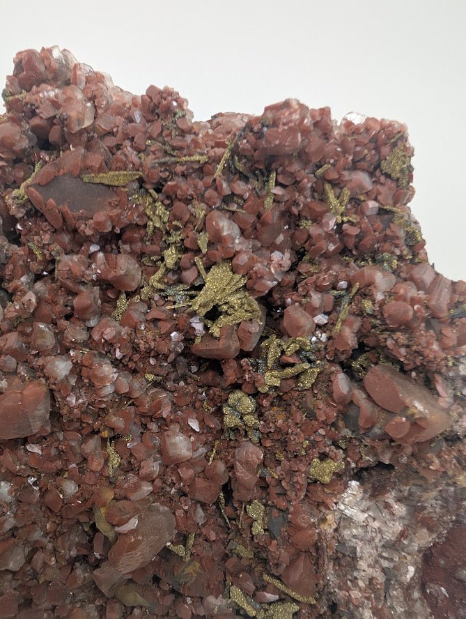 Large Museum - Quality Red Calcite with Pyrite 10 x 8 in 4.67kg - Daye Mine, Hubei Province, China - Legacy Crystals and Minerals