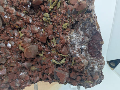 Large Museum - Quality Red Calcite with Pyrite 10 x 8 in 4.67kg - Daye Mine, Hubei Province, China - Legacy Crystals and Minerals