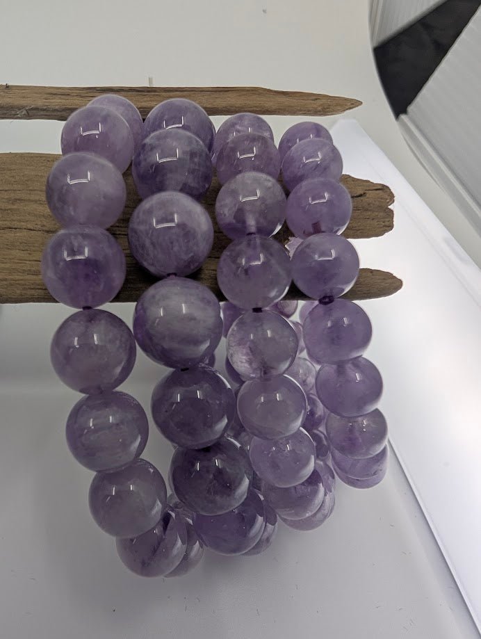 Lavender Amethyst Bracelet — 8mm, 9mm, 10mm & 11mm - Legacy Crystals and Minerals