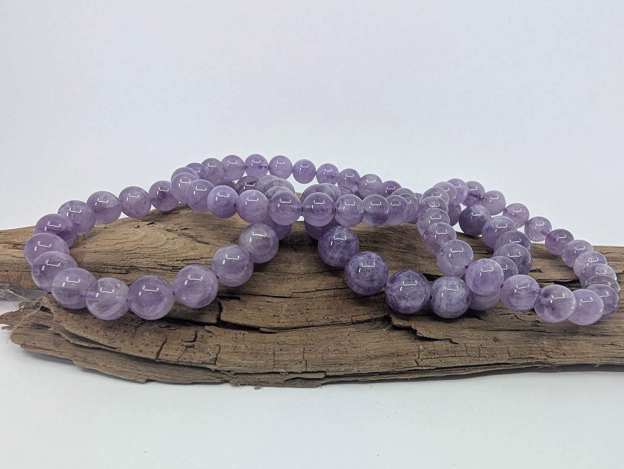 Lavender Amethyst Bracelet — 8mm, 9mm, 10mm & 11mm - Legacy Crystals and Minerals