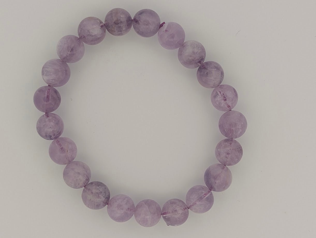 Lavender Amethyst Bracelet — 8mm, 9mm, 10mm & 11mm - Legacy Crystals and Minerals