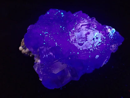 Lavender Fluorite Cluster with Barite and Pyrite – YGX Mine, China - Legacy Crystals and Minerals