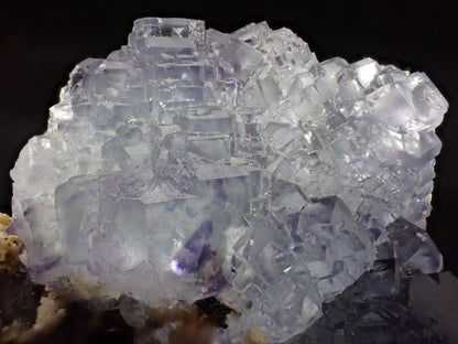 Lavender Fluorite Cluster with Barite and Pyrite – YGX Mine, China - Legacy Crystals and Minerals