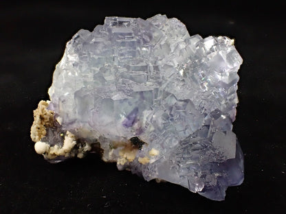 Lavender Fluorite Cluster with Barite and Pyrite – YGX Mine, China - Legacy Crystals and Minerals