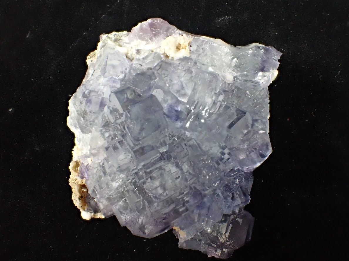 Lavender Fluorite Cluster with Barite and Pyrite – YGX Mine, China - Legacy Crystals and Minerals