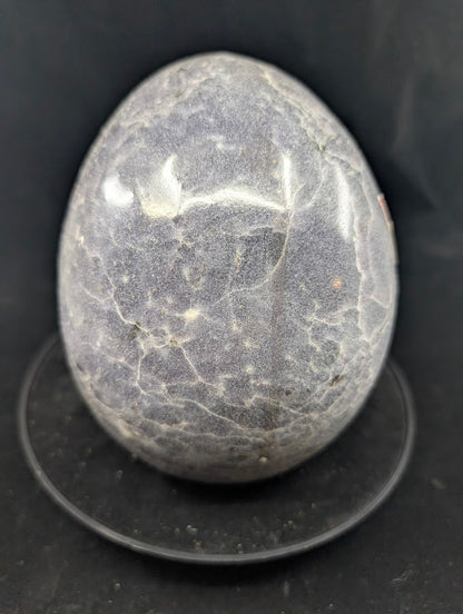 Back view of Lepidolite Skull highlighting natural mica structure