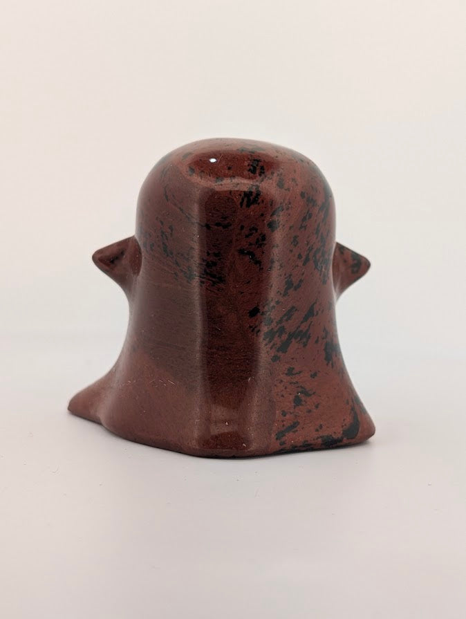 Mahogany jasper ghost carving – back view
