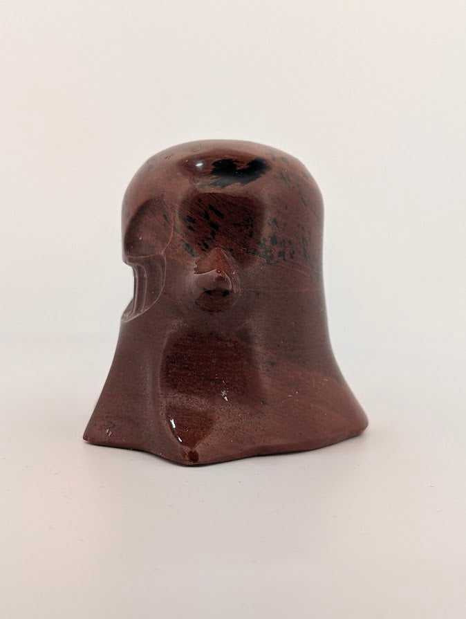 Mahogany jasper ghost carving – side profile