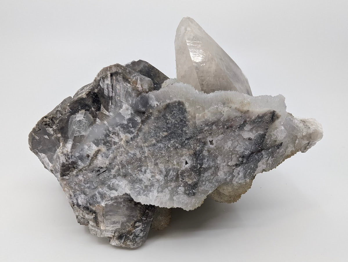 Majestic Dogtooth Calcite with Dendritic Inclusions and Sugar Sphalerite – Fujian, China - Legacy Crystals and Minerals