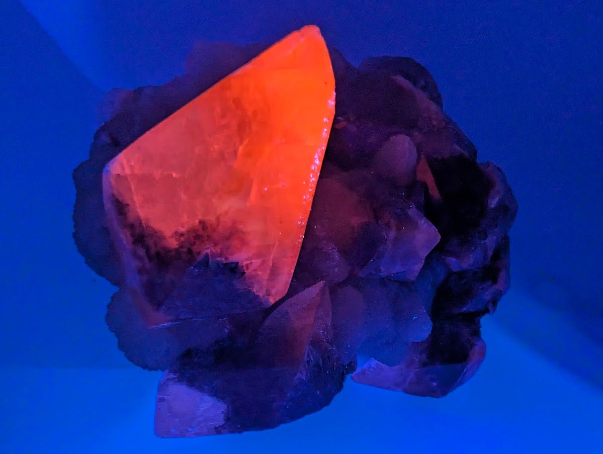 Majestic Dogtooth Calcite with Dendritic Inclusions and Sugar Sphalerite – Fujian, China - Legacy Crystals and Minerals