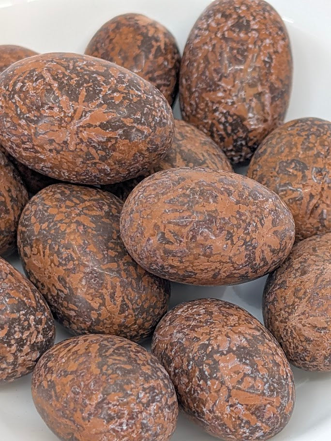 Close-up of Maple Leaf Jasper showing mottled leaf-like texture