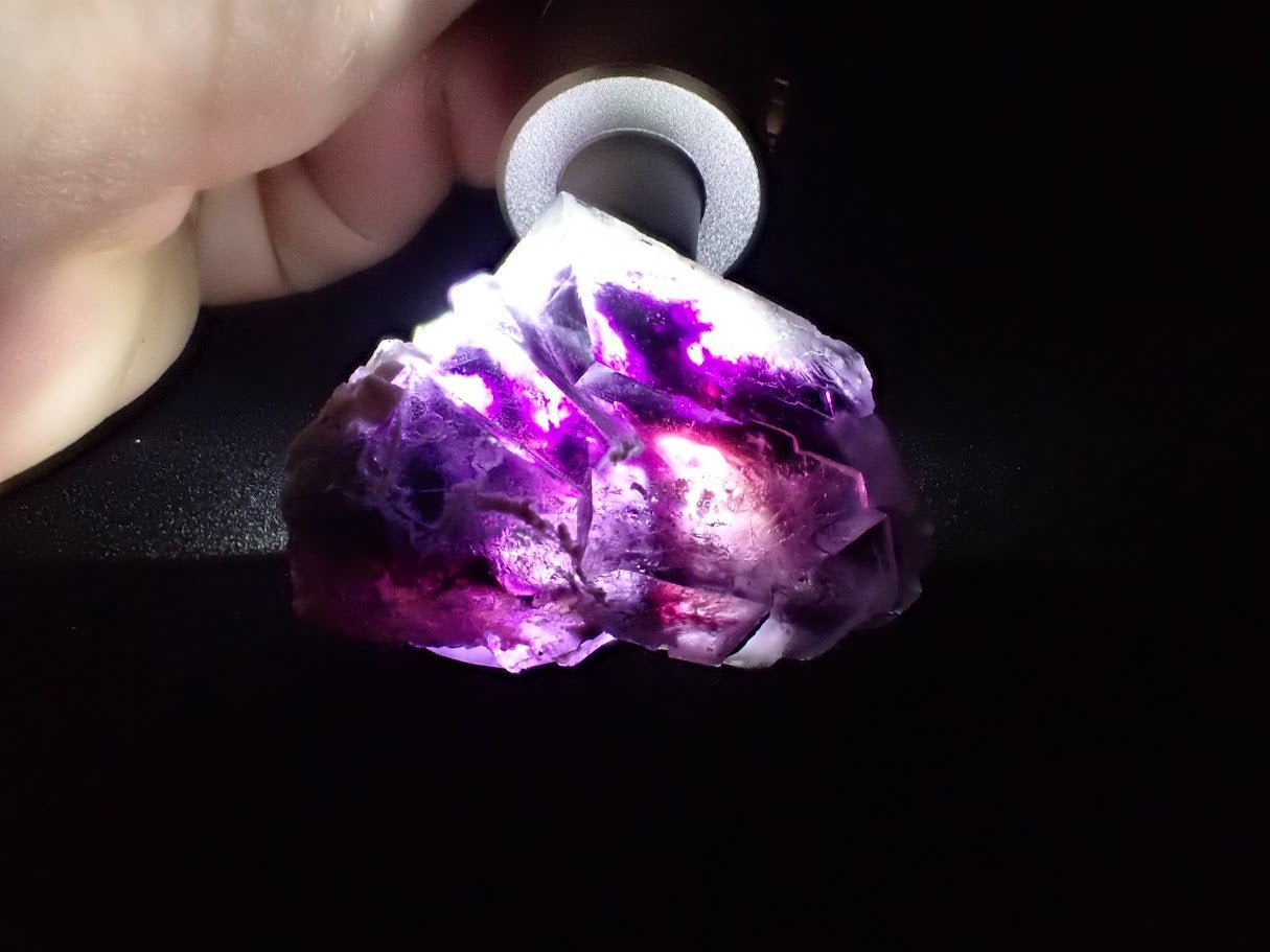 Mini Yindu Fluorite with Barite – Inner Mongolia, China - Legacy Crystals and Minerals
