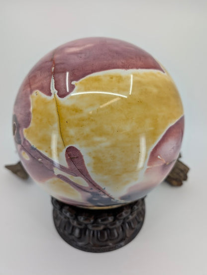 Full 19cm Mookaite sphere on a stand, sourced from the Kennedy Ranges of Western Australia.
