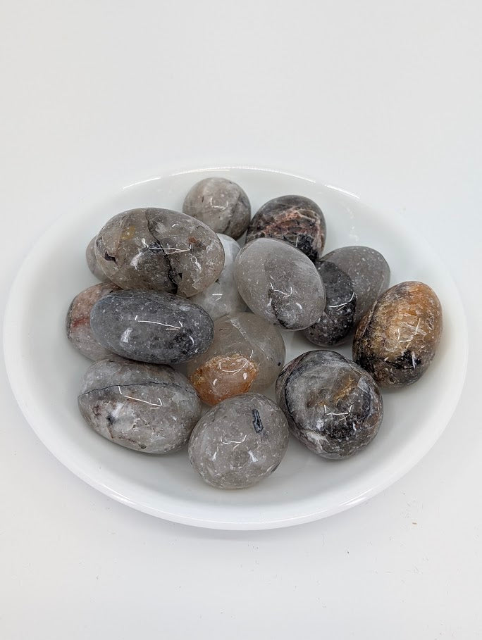 Mosaic Jasper tumbled stones A grade in bowl
