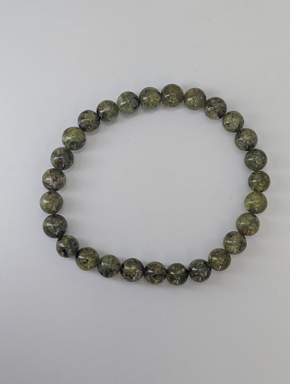 7 mm peridot bracelet with gemmy green beads and high shine