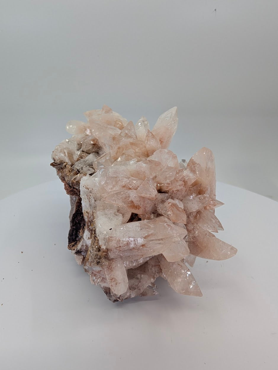 All-natural swallowtail pink calcite cluster from Hunan China - variant A