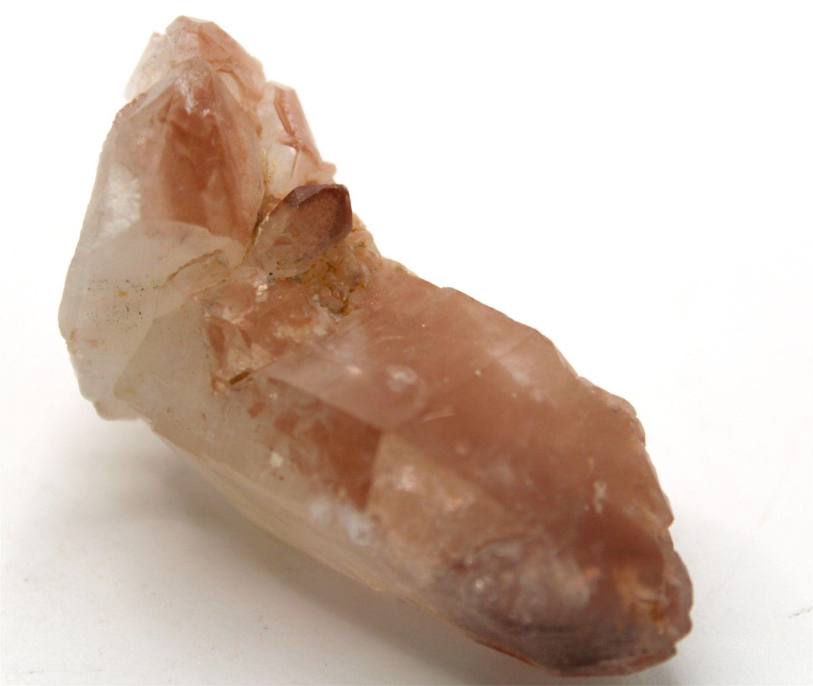 Pink Lithium Crystal Cluster from Brazil Approx. 3.5 cm x 3.5 cm Pink lithium quartz crystals get their pink color from lepidolite, a lithium - rich mica mineral. - Legacy Crystals and Minerals