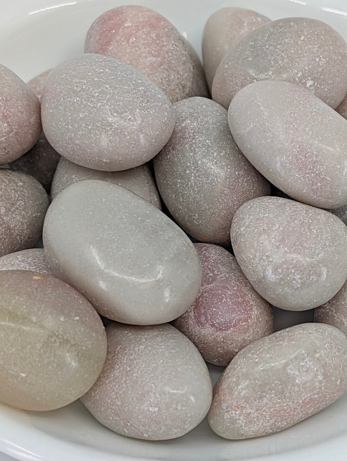 Close-up of Pink Opal showing pastel blush tones