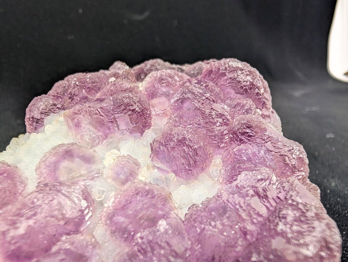 Pink - Purple Bubble Fluorite with Blue Chalcedony - Zhejiang, China - Legacy Crystals and Minerals