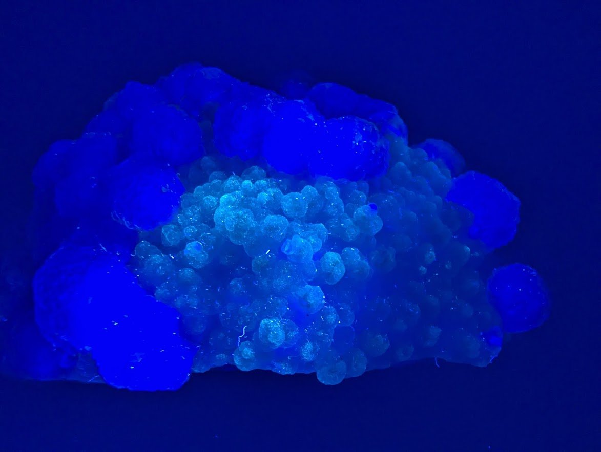 Pink - Purple Bubble Fluorite with Blue Chalcedony - Zhejiang, China - Legacy Crystals and Minerals