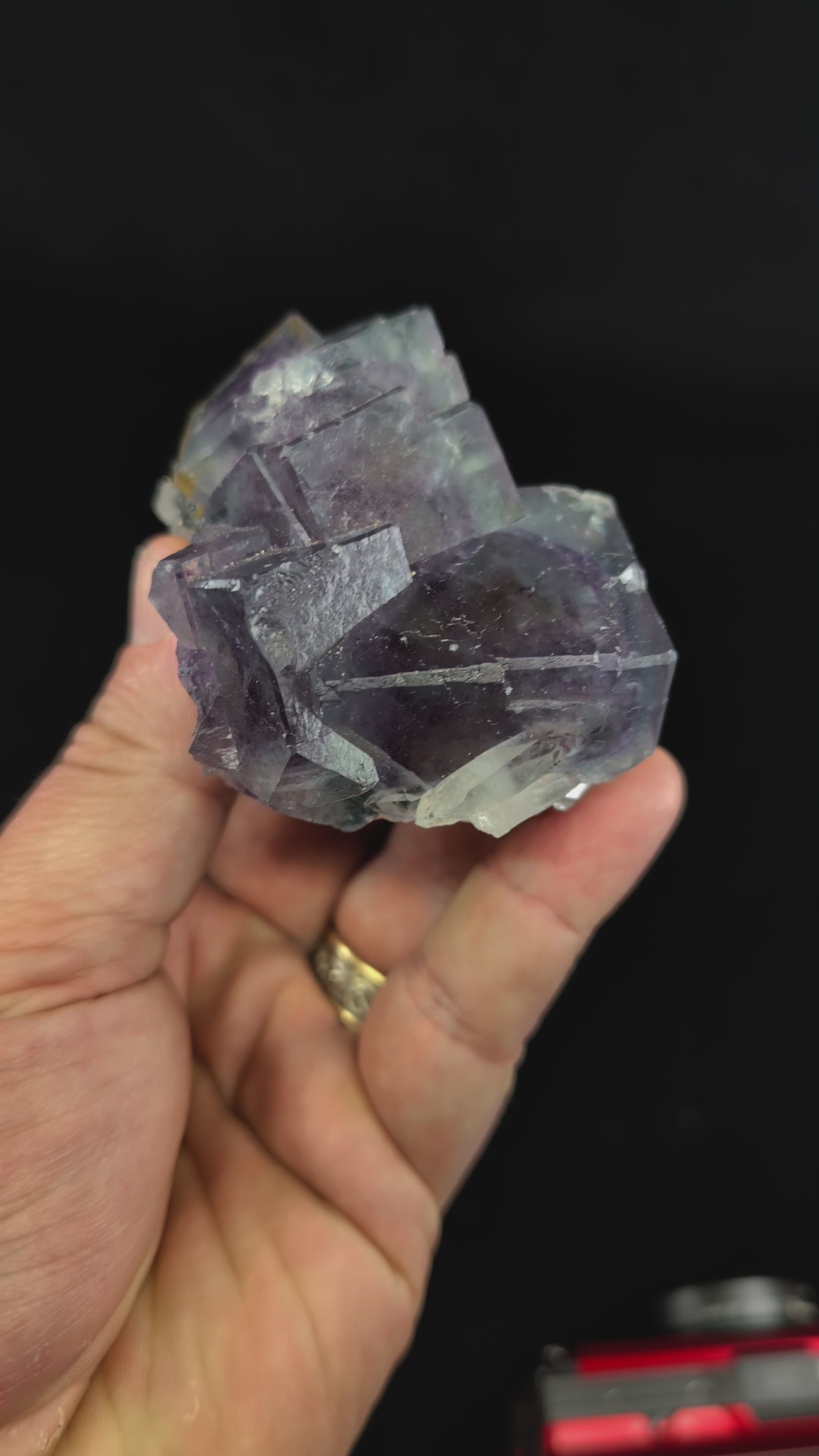 Purple Fluorite with Quartz and Mica – YGX Mine, China