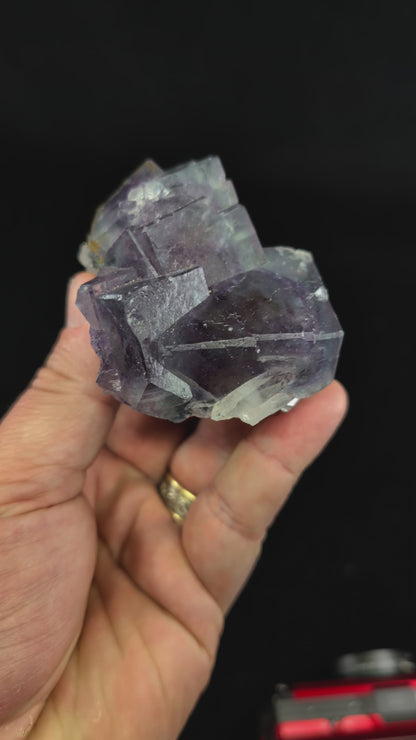 Purple Fluorite with Quartz and Mica – YGX Mine, China