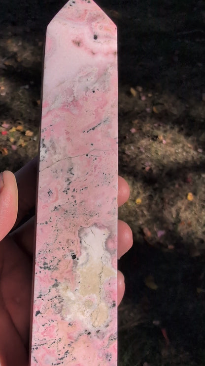 Video of Large Peruvian Rhodonite Towers
