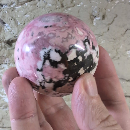 Video of 60 mm 370 g Pink Peruvian Rhodonite