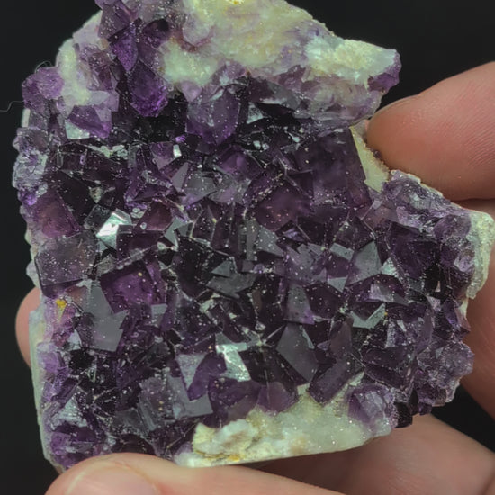 360-degree rotation video of Purple Window Fluorite specimen from Anhui