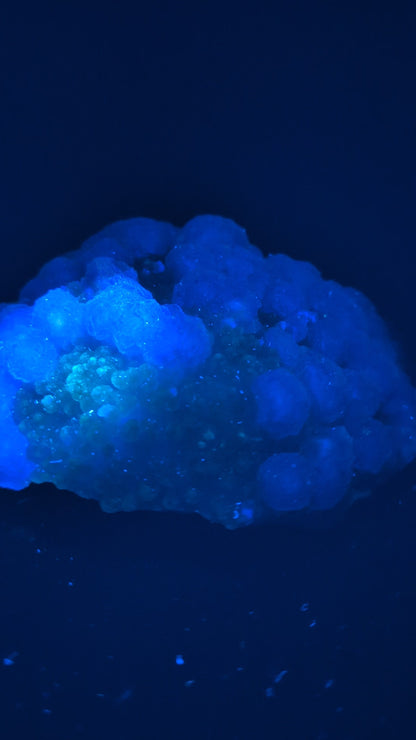 Pink-Purple Bubble Fluorite with Blue Chalcedony - Zhejiang, China