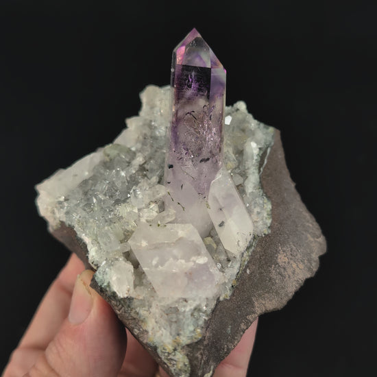Amethyst Enhydro on Quartz Matrix Goboboseb Mountains, Namibia