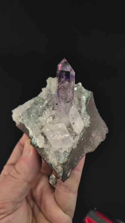 Amethyst Enhydro on Quartz Matrix Goboboseb Mountains, Namibia