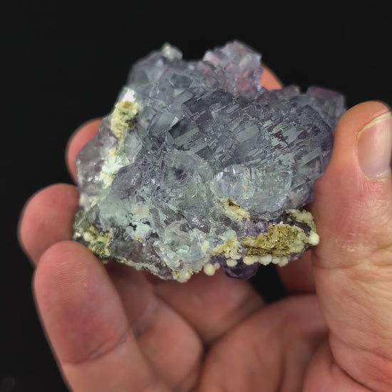 360 Video of YGX Fluorite with Barite and Pyrite 