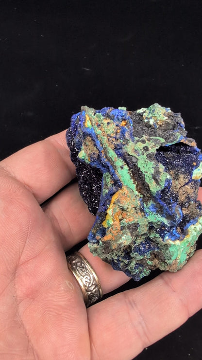 Azurite and Malachite Specimen from Liufengshan Mine – 3 x 2.5 inches