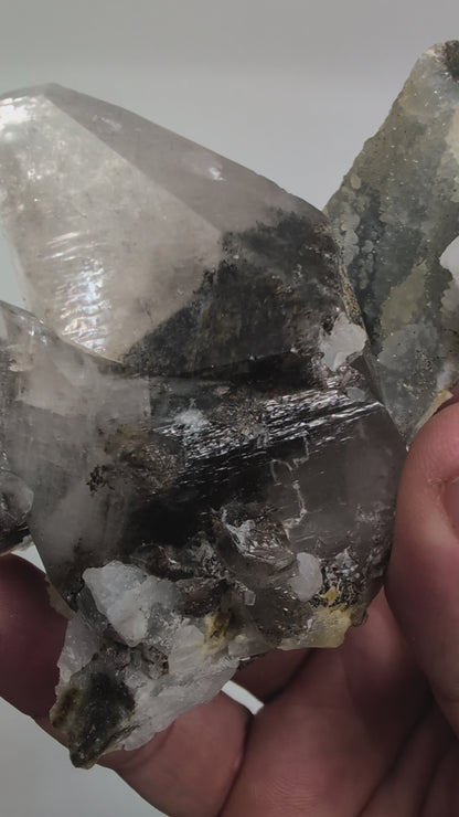 Striking Dogtooth Calcite with Dendritic Inclusions and Sugar Sphalerite
