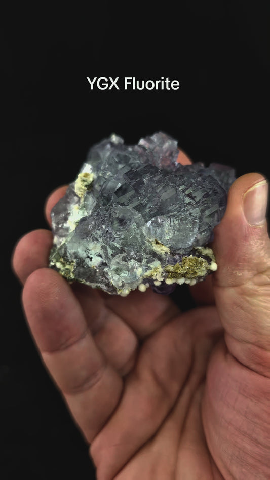 Fluorite with Pyrite – Yaogangxian Mine, Yizhang County, Hunan Province, China