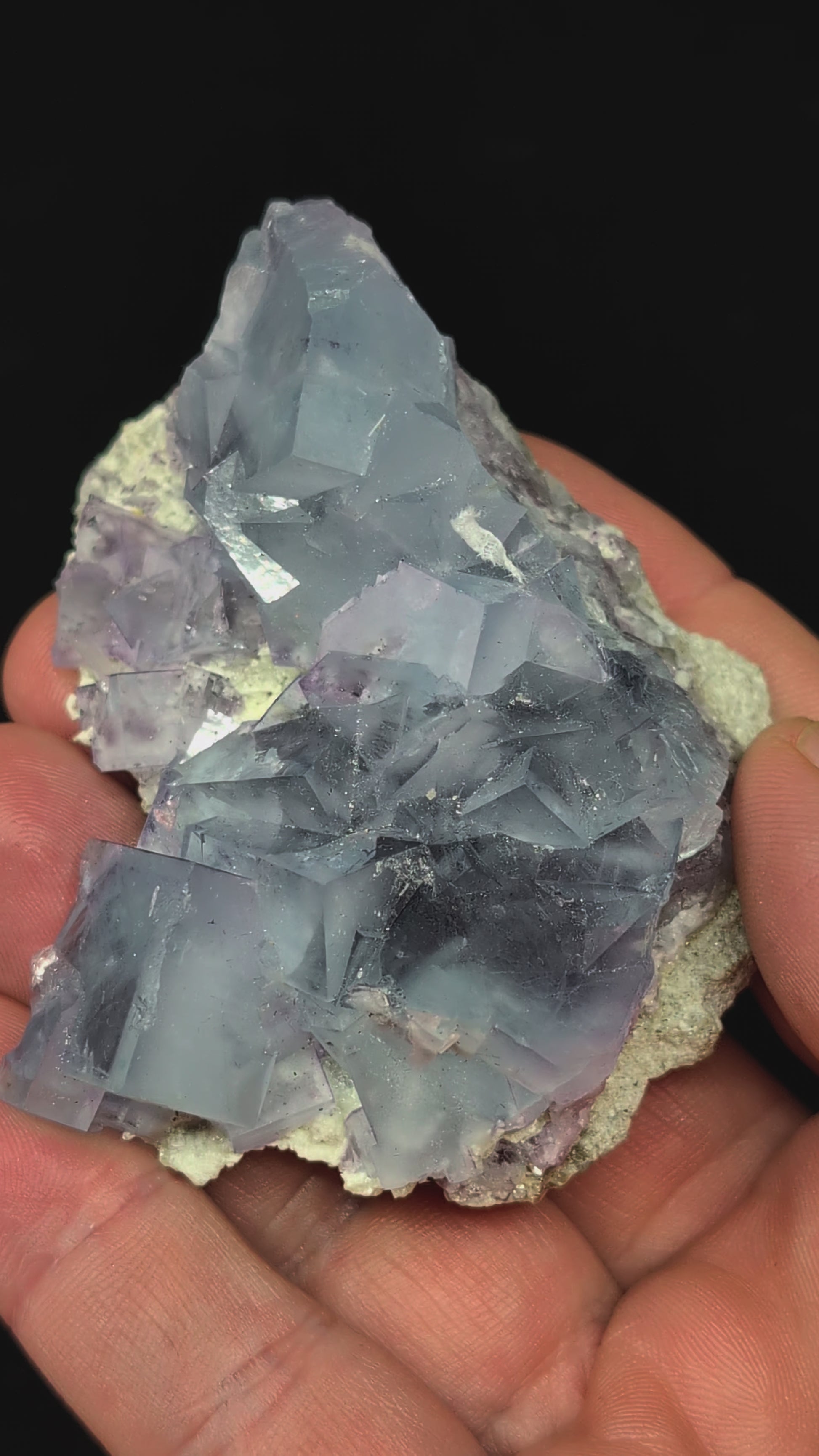 Blue-Violet Fluorite on Matrix – YGX Mine, China