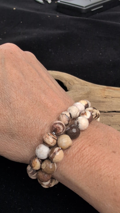 Australian Zebra Jasper Faceted Bracelet (8mm)