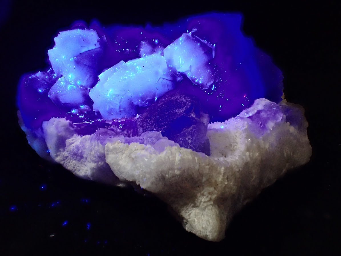 Purple - Cored De’an Fluorite with UV Fluorescence – Jiangxi Province, China - Legacy Crystals and Minerals